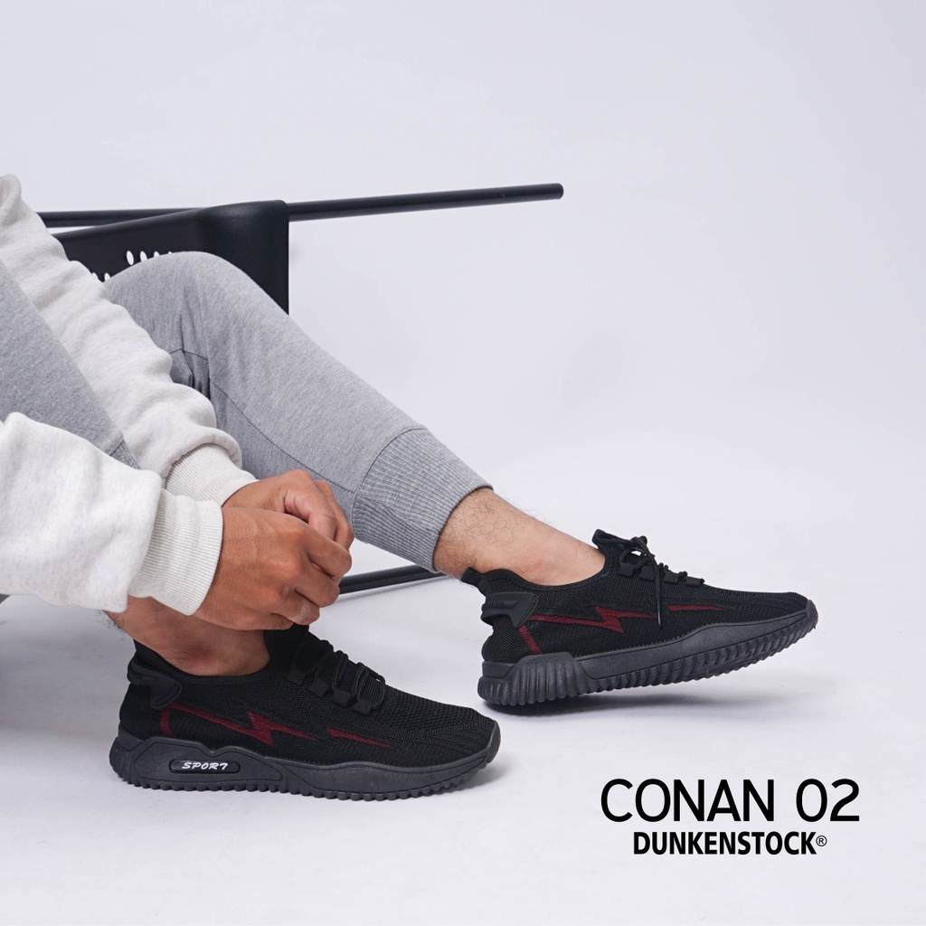 Dunkenstock Conan02 Sepatu Sport Pria Elegan Sneakers Cowok Casual Size 40-44