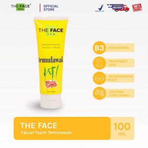 [ORI] THE FACE Temulawak Facial Foam Vitamin B3 dan Moisturising Menjadikan Kulit Wajah Tampak Cerah - 100ml