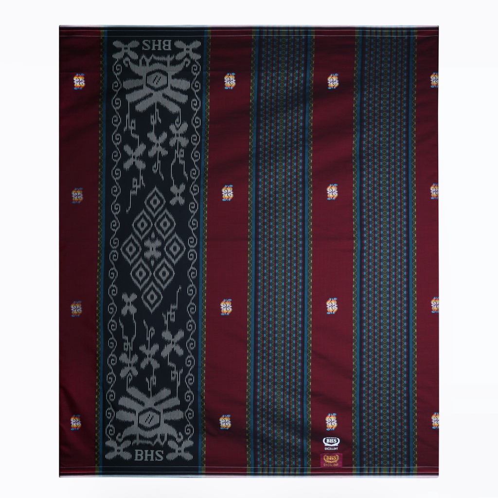 Sarung BHS Excellent Gold Motif SCA Maroon / BHS SCA