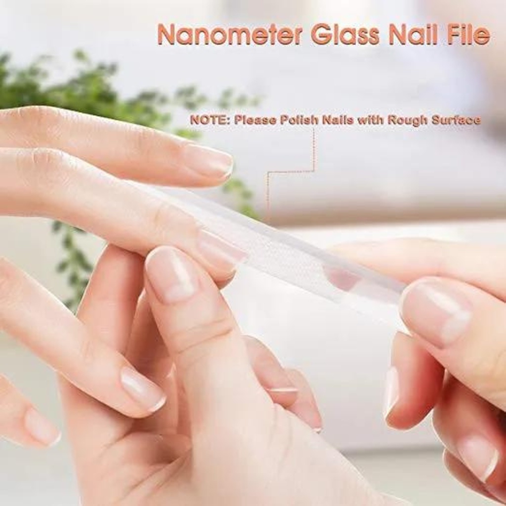 Alat Kikir Kuku Kilap Free Box Nail Buffer Glow Asahan Pengkilap Manicure Bening Nano Glass