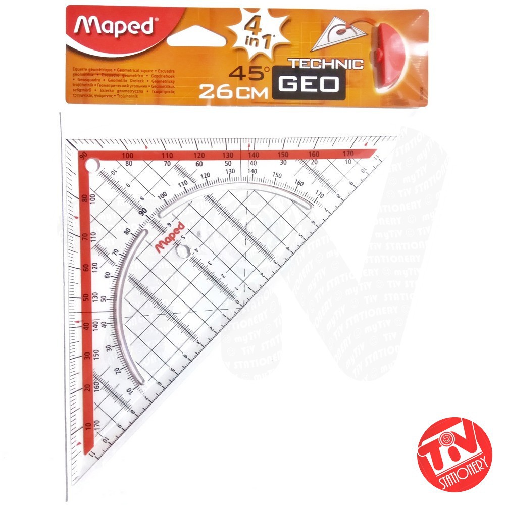 

Terlaris ✨ -Penggaris Maped Technic Geometric Set Square 4in1 (hypotenuse 26 cm)- 2.2.23