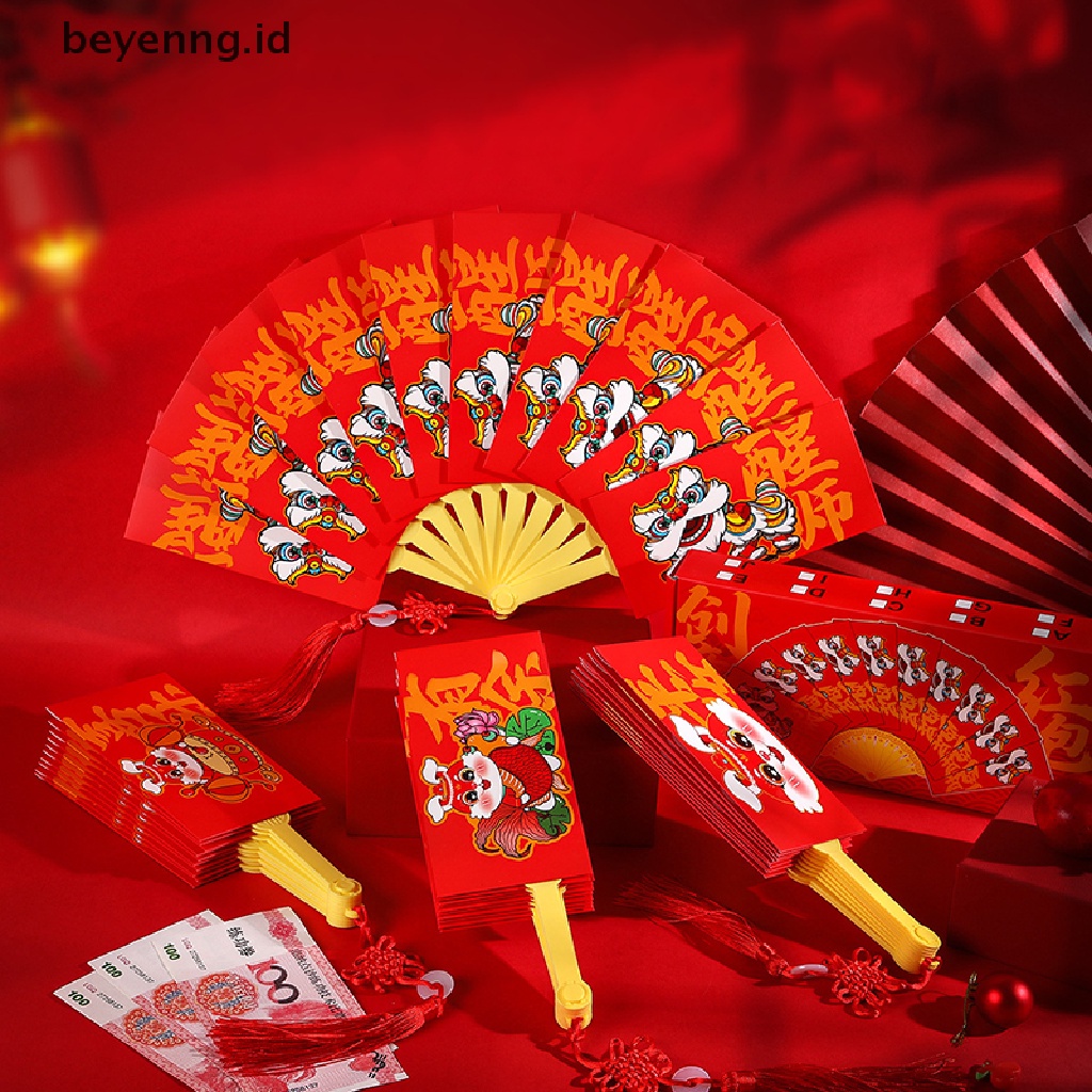 Beyen Kartun Kelinci Tahun Tassle Bentuk Kipas Amplop Merah Festival Musim Semi Beruntung Amplop Merah Tahun Baru2023Hadiah ID