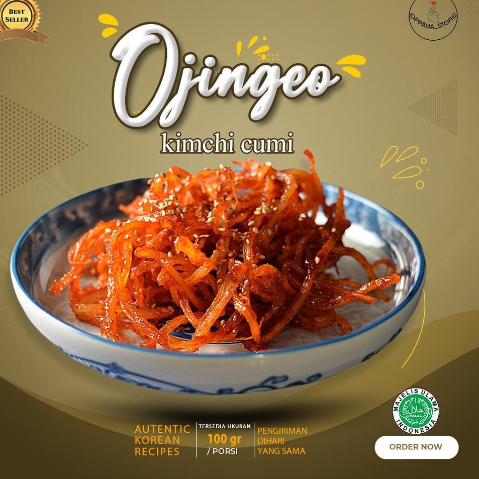 

❆ Kimchi Cumi Kering 100Gr Halal Enak ➸