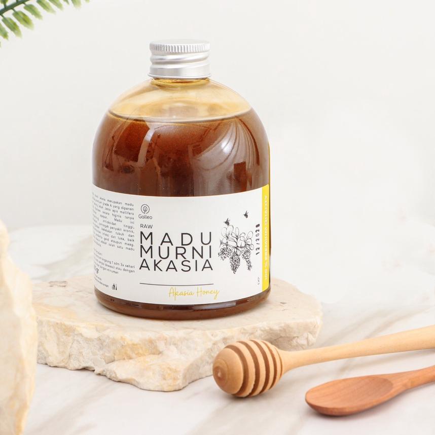 

▼ Murni Akasia 650 gr Galleo Grade A 100% Raw Honey [ Free Sendok Kayu ] ➺