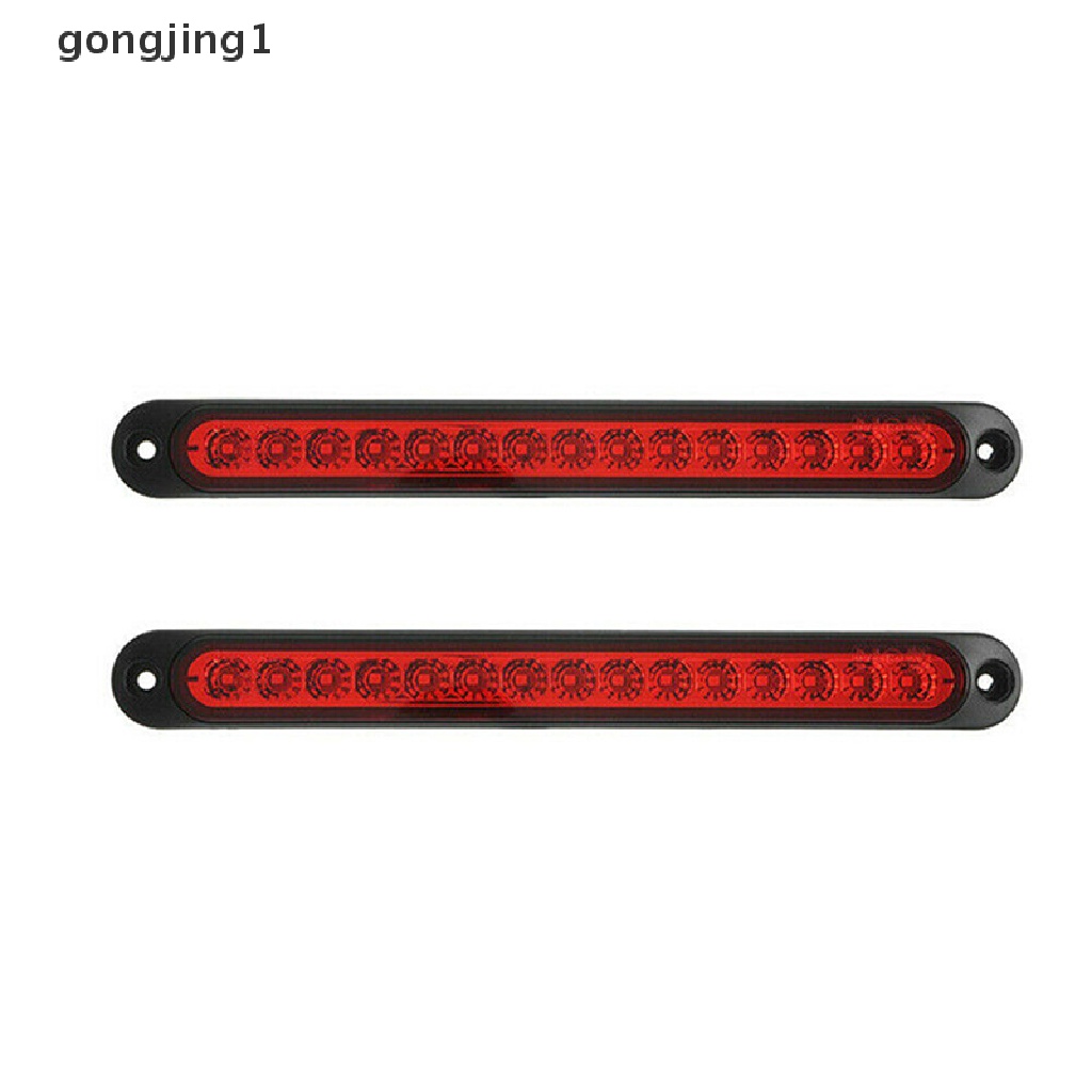 Ggg 1PC 25CM 15led Merah Sealed Trailer Truk RV Stop Tail Rem Belakang Turn Light Bar ID