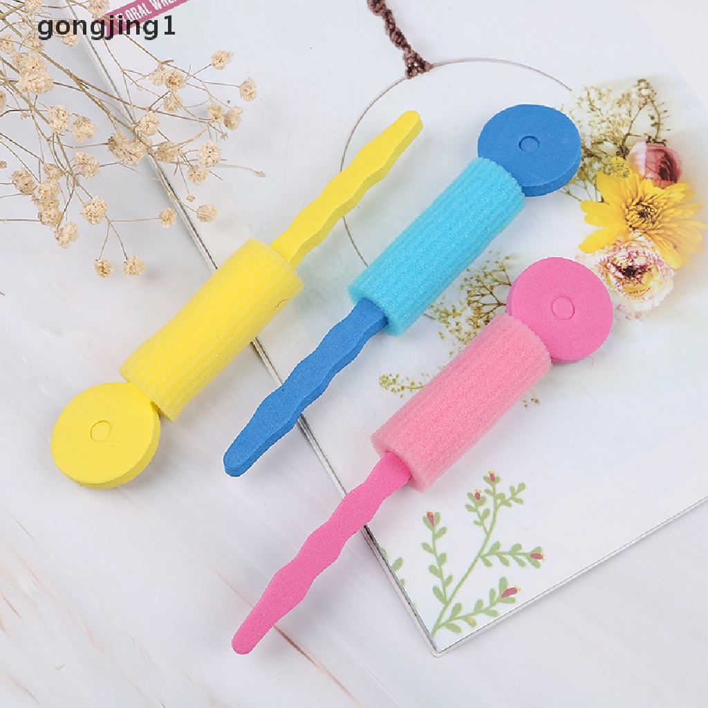 Ggg 3Pcs Spons Busa Lembut DIY styling hair rollers Batang Fleksibel hairstyling curler ID