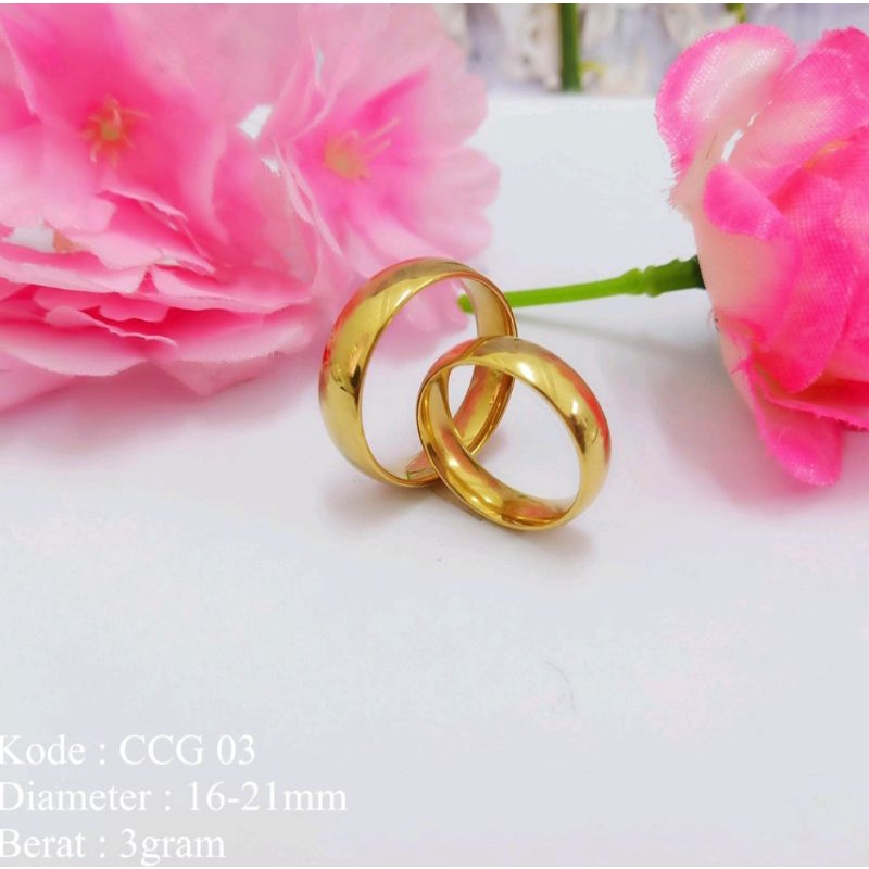 COD BOS KU!! cincin titanium pria wanita cincin titanium di jamin 100% anti karat tidak mudah luntur