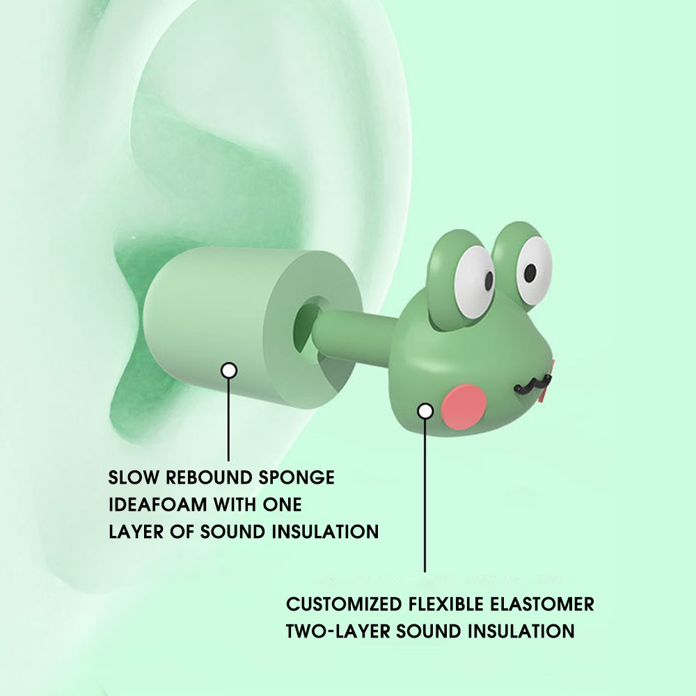 Lucu Kartun Bentuk Hewan Anti-Noise Ear Plugs Student Nap Soundproof Sleep Ear Plugs Lembut Rebound Kebisingan-Pengecilkan Pelindung Telinga