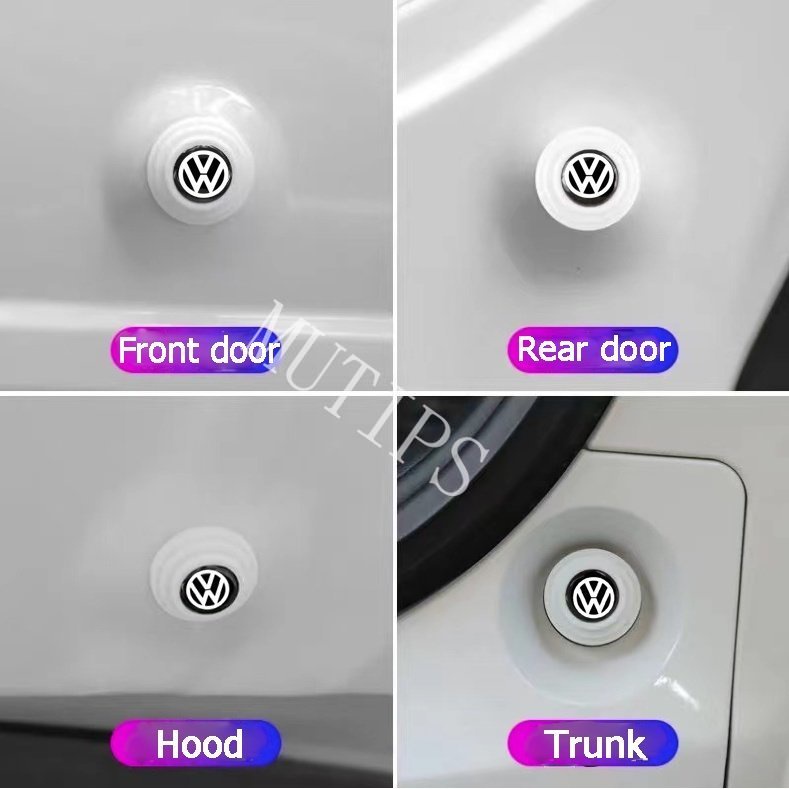 Volkswagen 4per8 /12 /16Pcs New Luminous Type Car Door Trunk Anti Shock Tabrak Pad Silikon Stiker Mengurangi Kebisingan Penyangga Universal Untuk mk7 Scirocco Beetle Polo Golf mk3 mk6 Passat B5