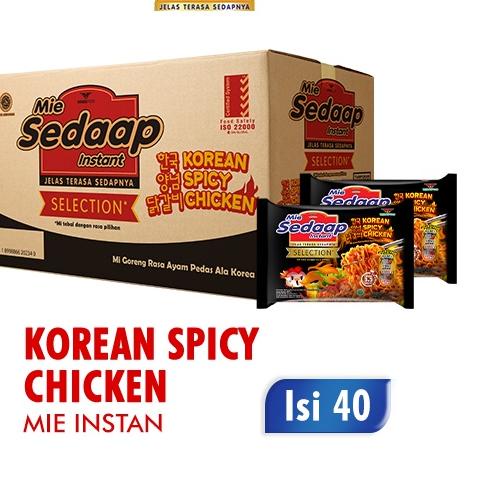 

ⅎ SEDAAP Mie Instan Korean Spicy Chicken Bag Box Isi 40 pcs ❂