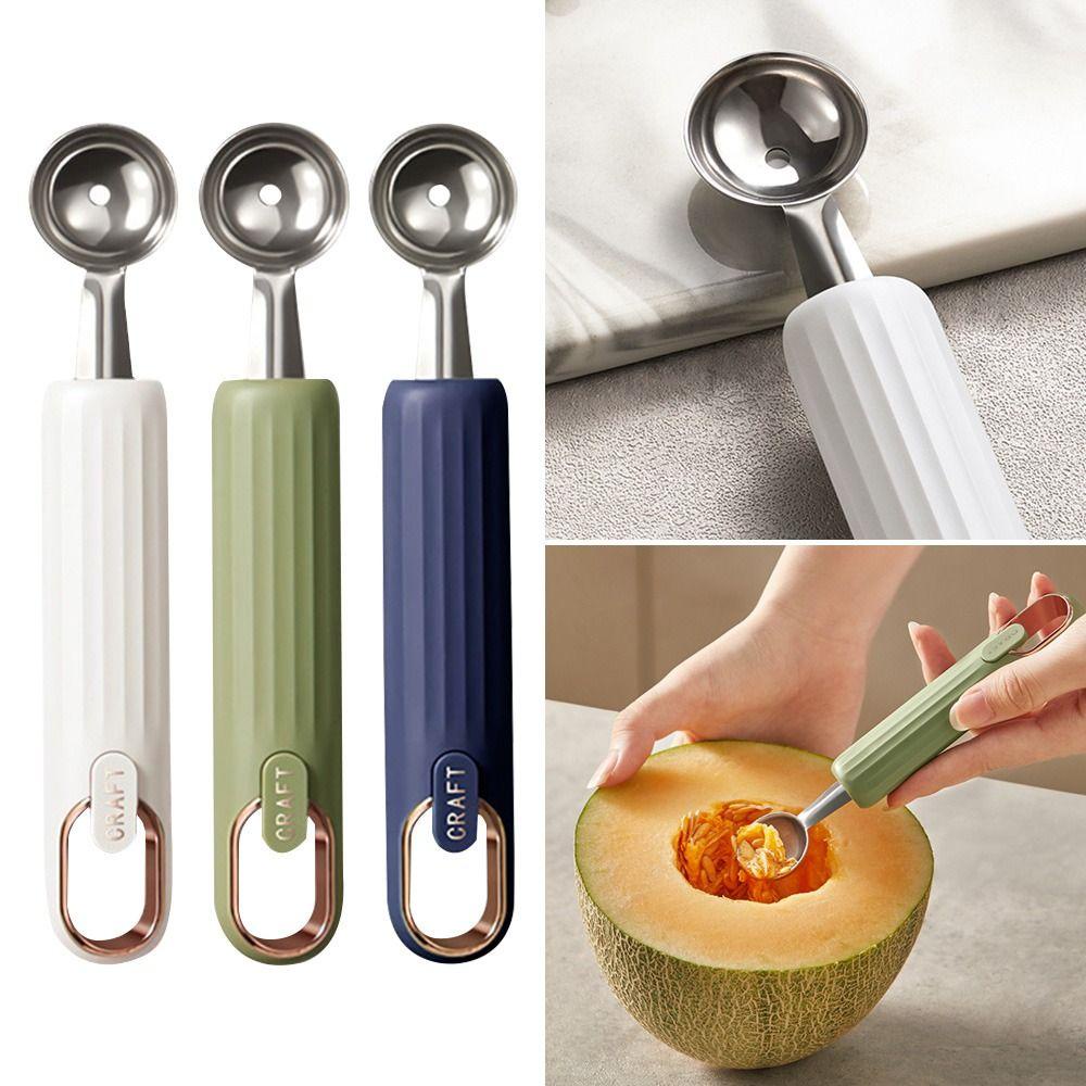 Solighter Sendok Es Krim New Metal Melon Fruit Ball Scooper Scooper Bola Buah