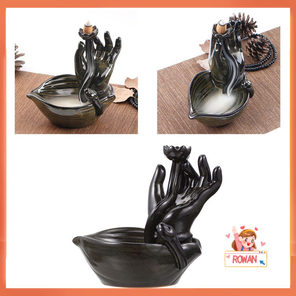 R-flower Backflow Incense Burner Hiasan Dekorasi Rumah Keramik Tempat Dupa