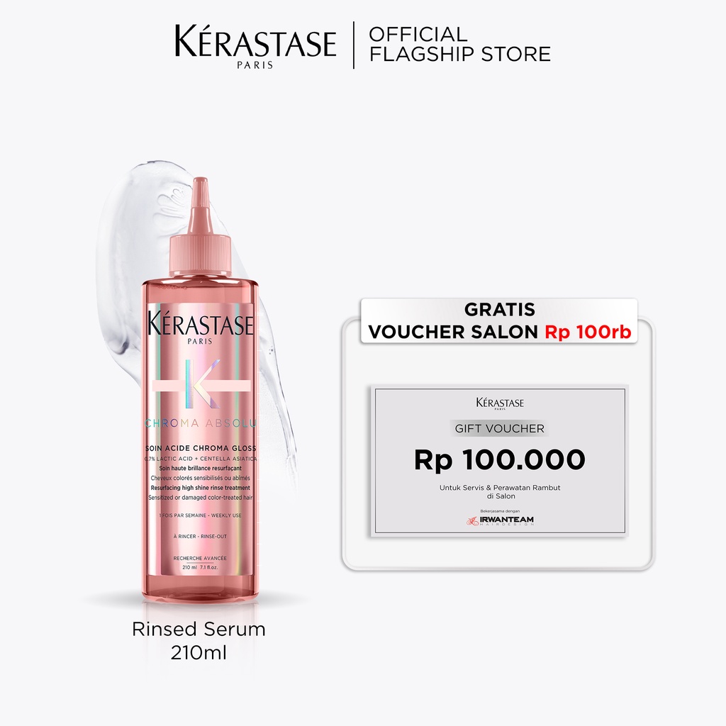 Kerastase Rinsed Hair Serum Rambut Diwarnai-Soin Acide Chroma Gloss 210ml