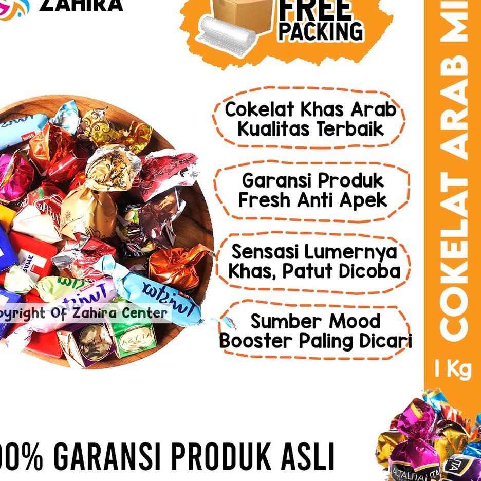 

Star COKELAT ARAB TURKI Premium 1Kg Pasti Fresh Cokelat Mix Untuk Camilan Mood Booster Dari Truffle Deluxe serbuuu !