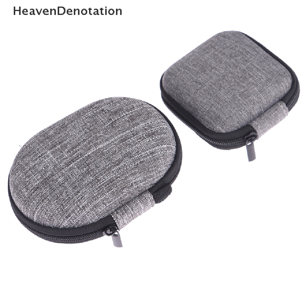 [HeavenDenotation] Tas Penyimpanan Earphone Kecil Kerang Keras Kabel Data Organizer Bag Mini Tech Gadget Portable Case Charger U Disk Zipper Pouch HDV