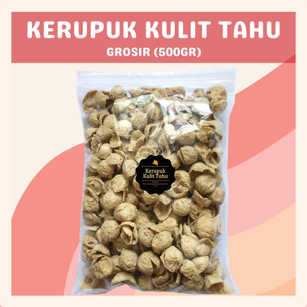 [DELISH SNACKS] Kerupuk Kulit Tahu (Grosir) 500gr / Snack Cemilan Camilan Kilo Kiloan / Kripik Krupuk Tahu Bulat Asin Gurih