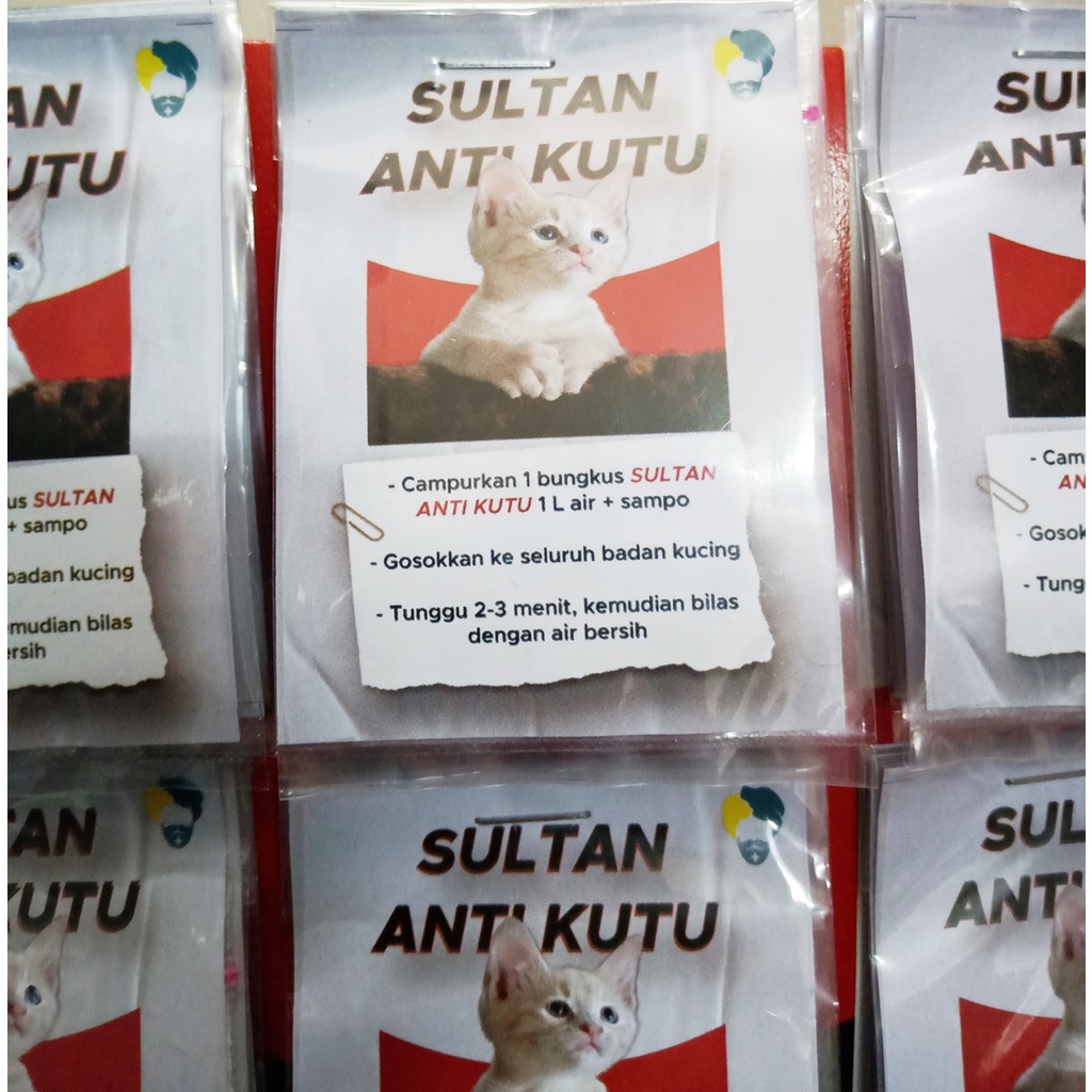 Sultan Mandi Kutu Kucing ampuh Obat Anti Kutu Kucing  3 gr