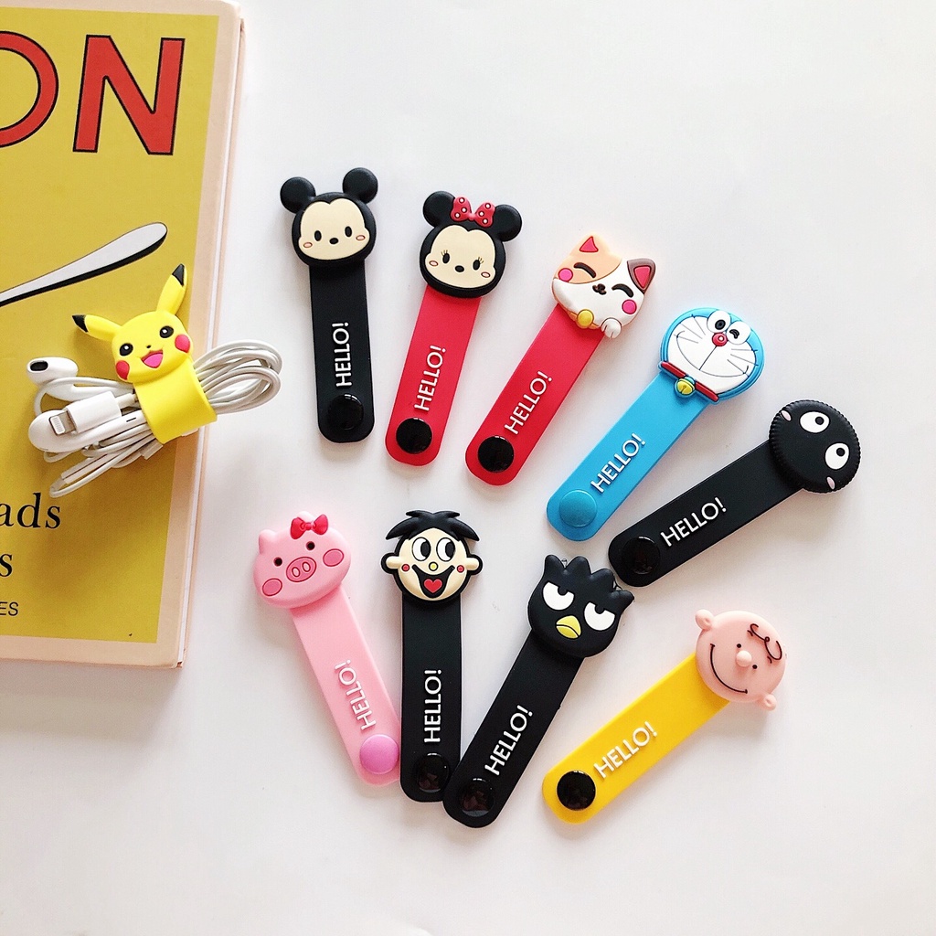 Cord Holder Cable Binder Klip 3D Penjepit Kabel Elastis / Pengikat Kabel Karakter AH066 - ACS