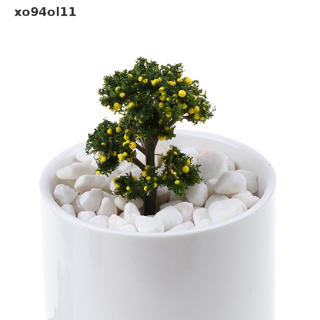 Xo 1Pc Ornamen Taman Mini Miniatur Resin Pohon Buah Kerajinan Peri Dekorasi Taman OL