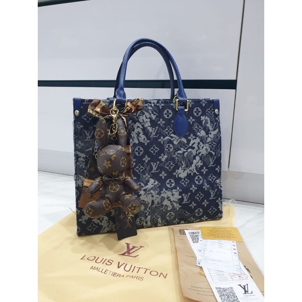 lv tote denim doll.totebag.tas wanita.tasi mport