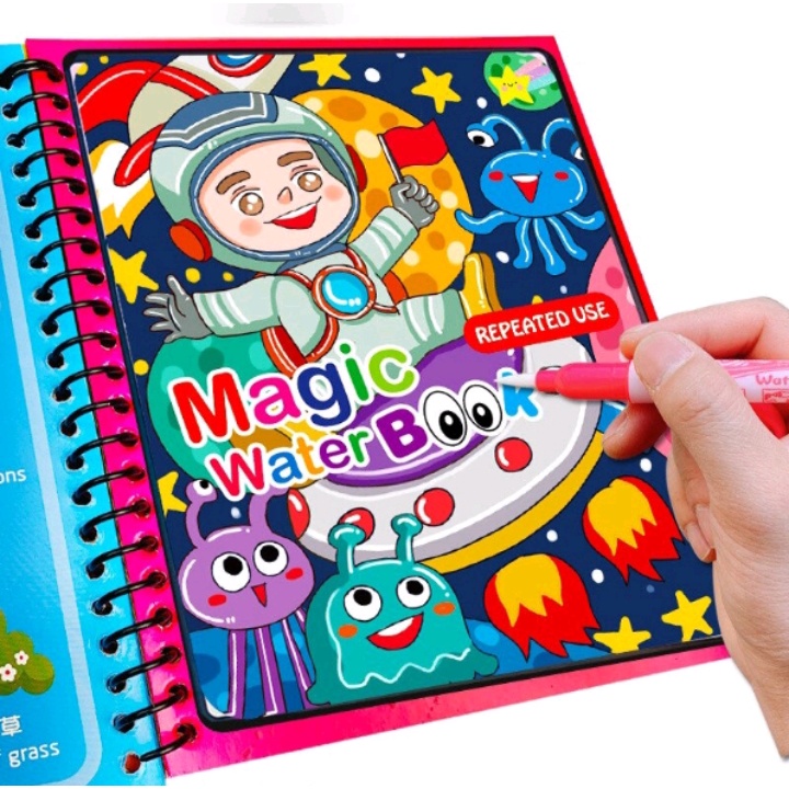 Magic Water Book Plus Pen Buku Mewarnai