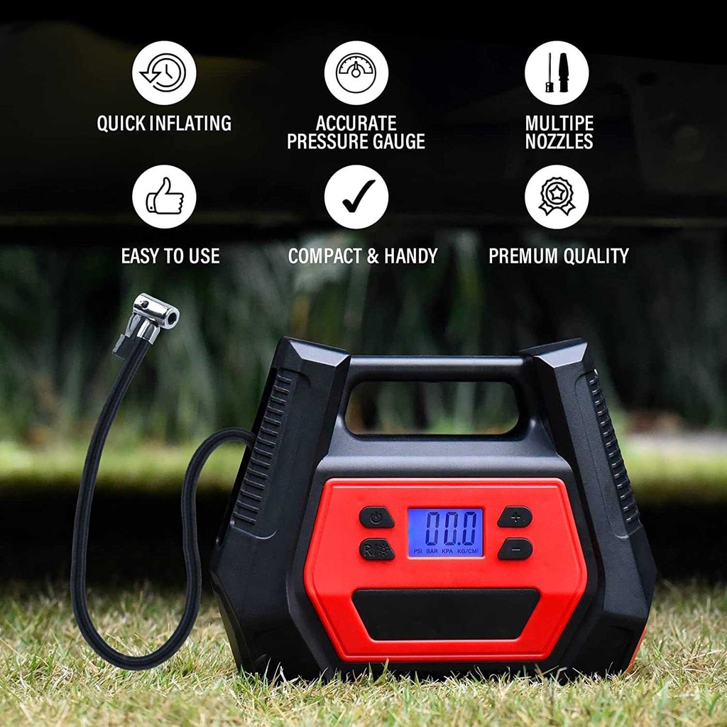 SOYUS Pompa Ban Elektrik Digital Tire Inflator Portable AC 110V DC 12V - ATJ-6488