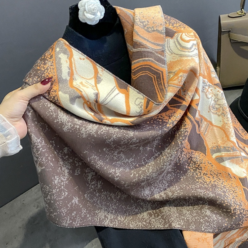 Syal &quot;Wave&quot; 65 x 190 Motif Anggun yang mewah Bahan High Grade Cashmere Immitation