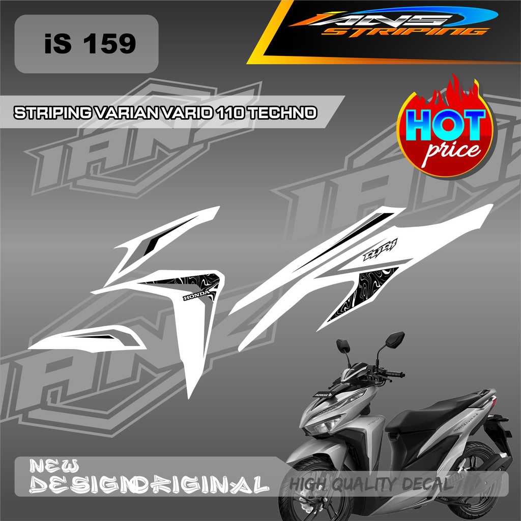 NEW DECAL STRIPING LIST VARIO TECHNO 110 OLD / HONDA VARIO TECHNO 110 MENGGUNKAN BAHAN BERKUALITAS /  TIDAK MUDAH PUDAR / DECAL KERETA VARIO TECHNO  IS159