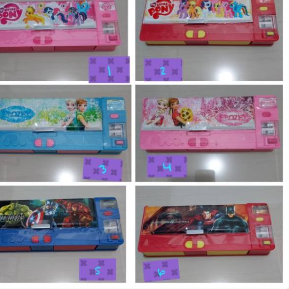 

Produk Trending Tempat pensil besar tombol pencet/ada papan tulis dan pena