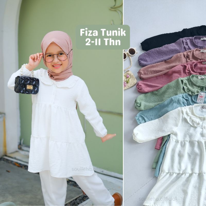 Soulleha Tunik Anak Fiza Crinkle Airflow Premium 2-11Tahun