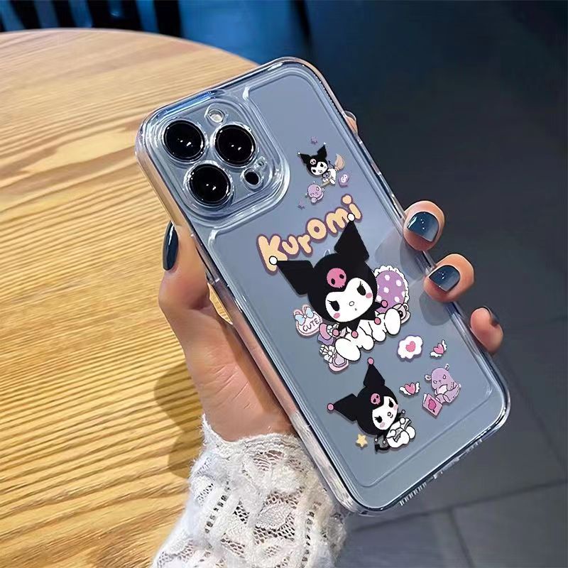 IPHONE Casing Silikon Ponsel Lembut Lucu Kompatibel Untuk Iphone14 13 11 12 Pro XS Max XR X8 7 6S Plus Casing Transparan TPU Shockproof Cover