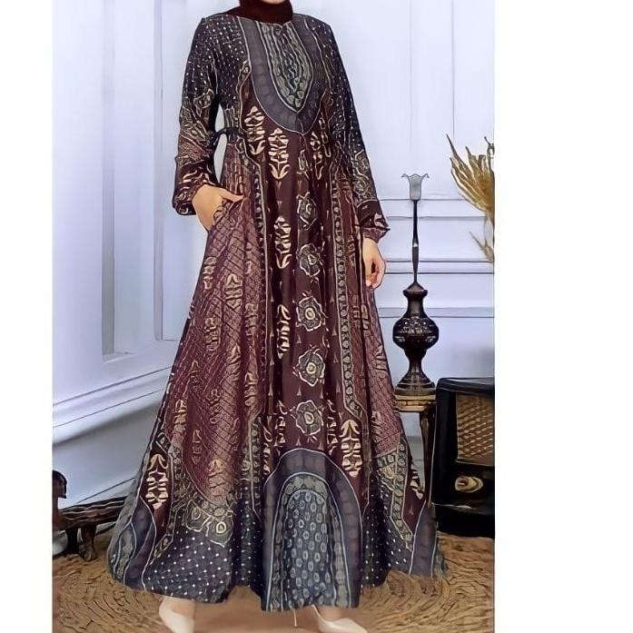 ➯ New Model Gamis Maxmara Lux Premium Motif Printing Original 100 Real Pict // Gamis Maxmara // Gami