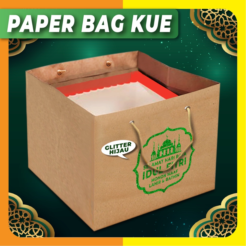 

Paper Bag Kue Cake Box | KRAFT COKLAT - Lebaran Idul Fitri (10 pcs)