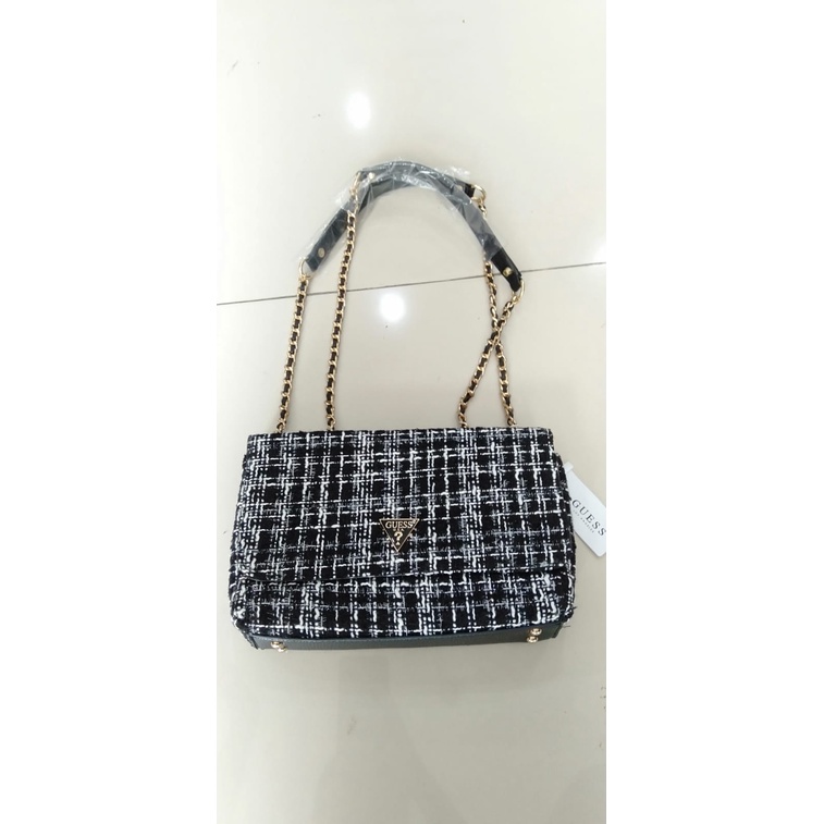 TAS GUESSS GS SHOULDER BAG TAS BAHU TAS SELEMPANG SLING BAG RYAN RAJUT TWEED CROSSBODY FAHION IMPORT PREMIUM #3027