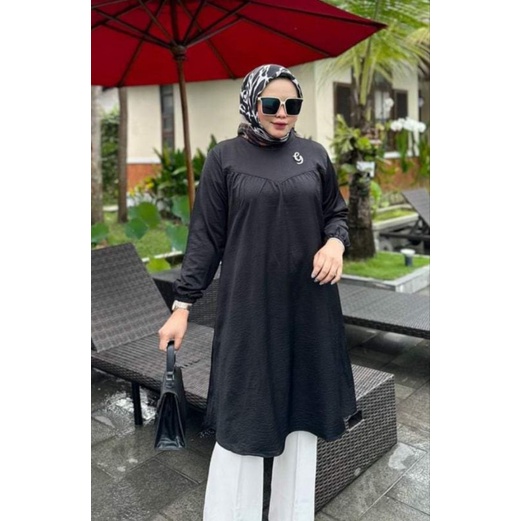 CUCI GUDANG LONGDRES TUNIK  OVERSIZE CRINKLE AIRFLOW