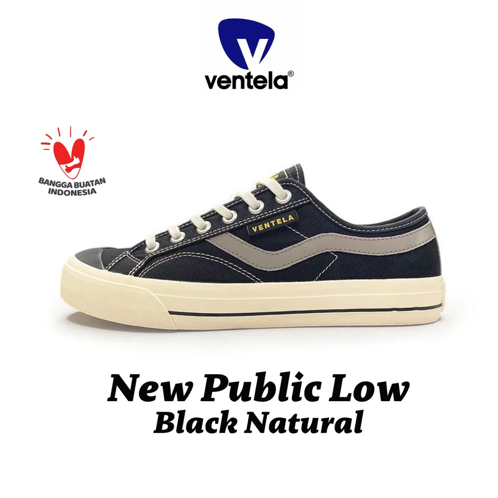 Ventela New Public Low Black Natural [READY STOCK]