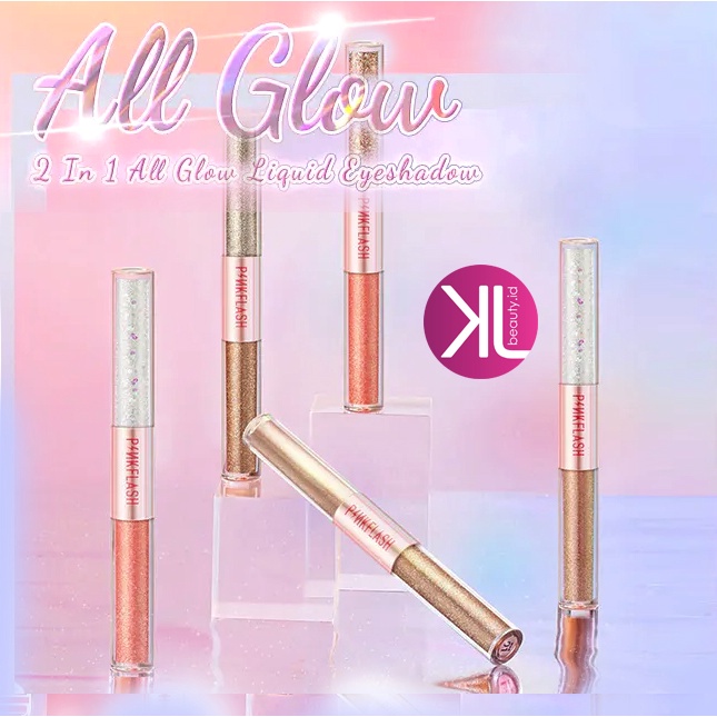 PINKFLASH DoubleGlow 2 in 1 All Glow Liquid Eyeshadow Waterproof Eye Makeup High Pigment