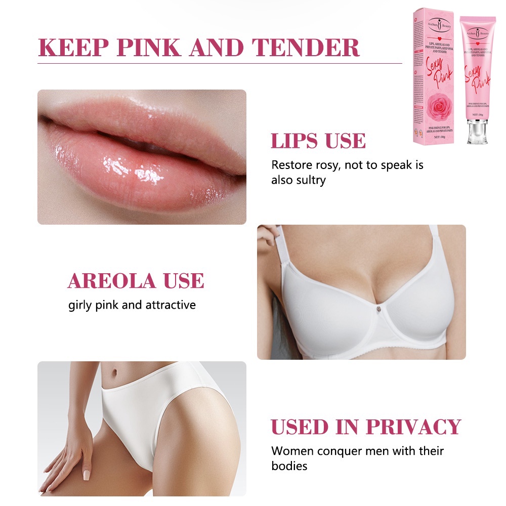 AICHUN Warm Gentle Pink Nenhong Cream 30Gr/Pemerah Bibir Dan Puting Miss V Pink Vagina Cream 100%Asli/Valid Pemutih Bagian Pribadi Esensi Krim Pemutih Selangkangan dan Miss V