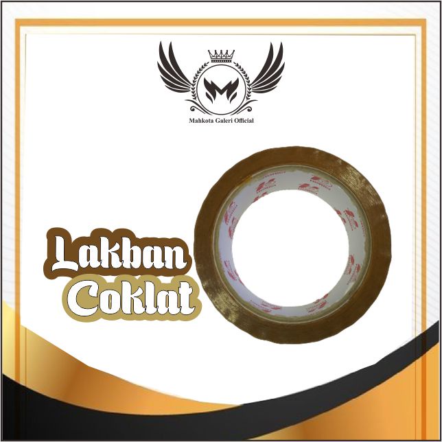 PROMO GILA !!! Solasi Lakban COKLAT BESAR 100 yard Solasi / Lakban Murah diameter 4.8 mm