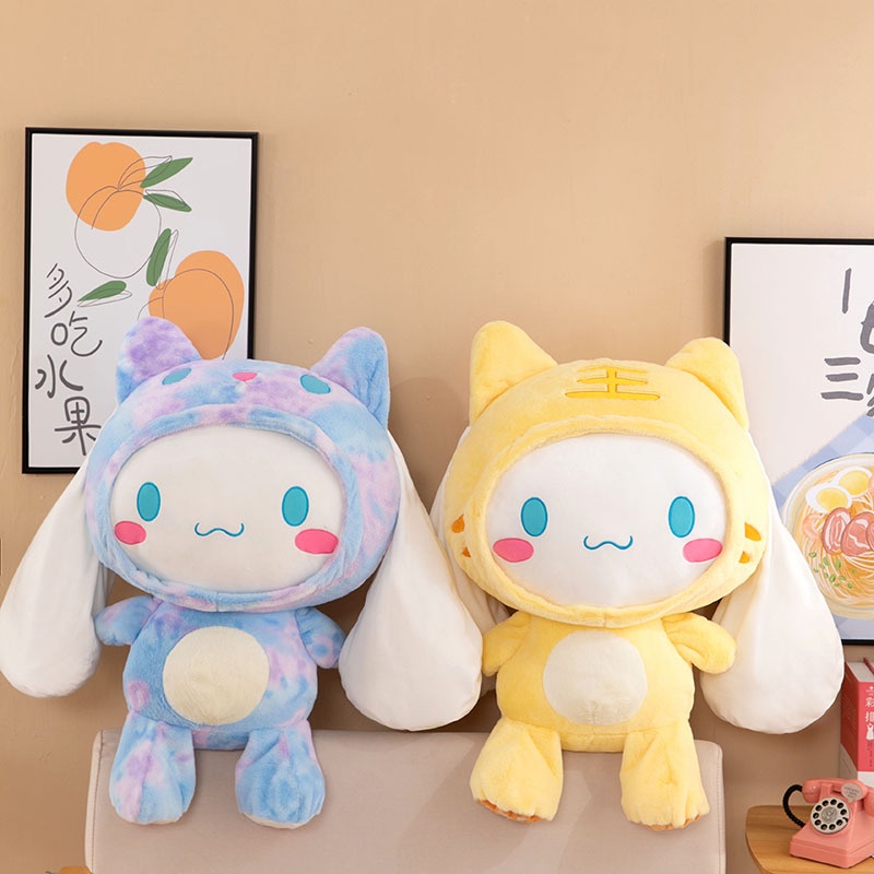 Sanrio Plush Toy Pillow Cinnamoroll Hewan Harimau Kelinci Anak Hadiah Dekor