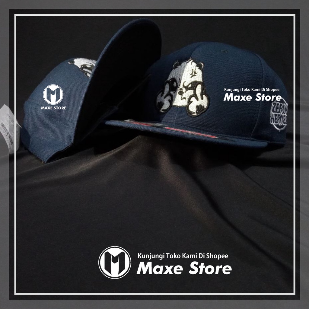 TOPI PANDA JARI-TENGAH NAVY / 210/ TOPI SNAPBACK/ TOPI SURFING/ TOPI  ANIME/ TOPI DRAGBIKE/ TOPI RAC