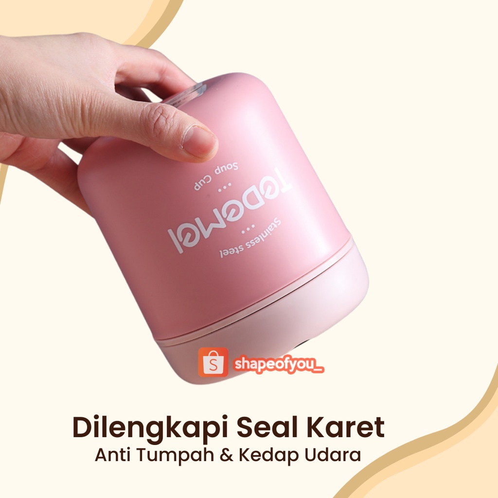 Portable Soup Cup Anti Tumpah Breakfast Cup Dengan Tutup Tahan Panas Dan Anti Tumpah