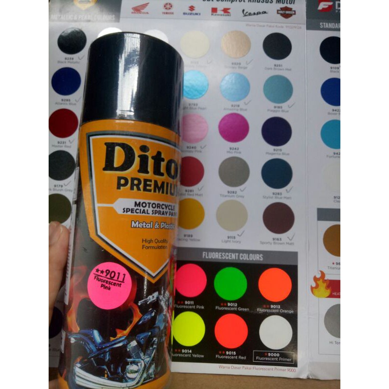 cat semprot Pilok Pilox Cat Diton Premium stabilo merah hijau kuning oren pink green yellow red pink 400cc