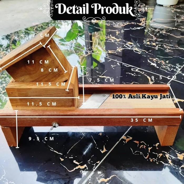 Parutan Serbaguna Kayu Jati Pengiris Bawang Irisan Keripik Pisang 003