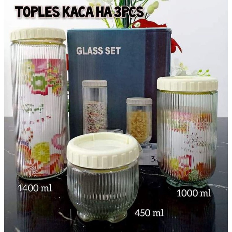 Toples kaca set/ toples lebaran