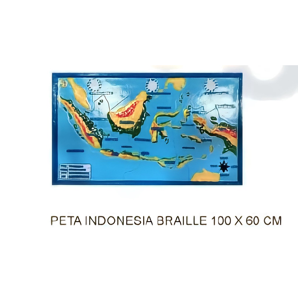 

PETA INDONESIA BRAILLE UK 100X60CM