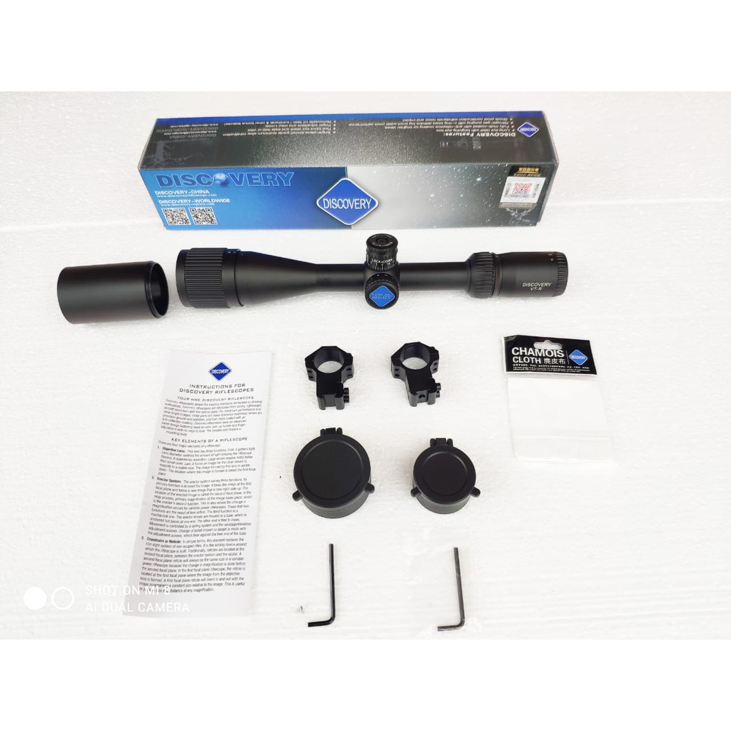 TELESKOP DISCOVERY VTR 4-16X42 AOE retikel HK LOGO BIRU ORIGINAL TERLARIS