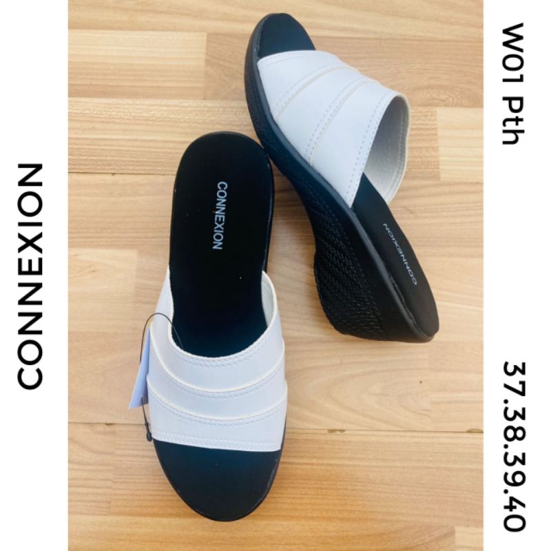 Connexion Wedges W01 hitam/putih