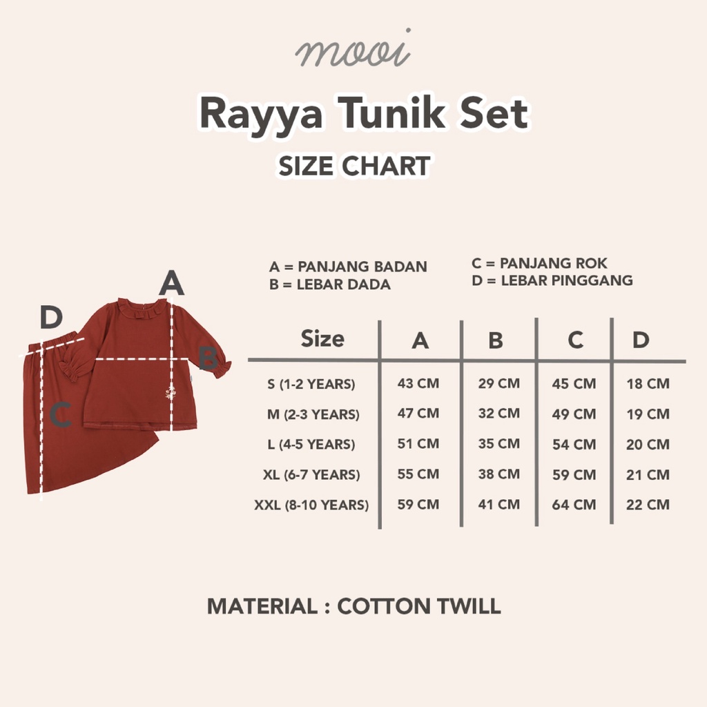 PROMO 7.7 MOOI EDISI LEBARAN RAYYA TUNIK SET BAJU SETELAN TUNIK + ROK PAKAIAN ANAK PEREMPUAN MUSLIM EDISI BAJU LEBARAN 1-10 TAHUN