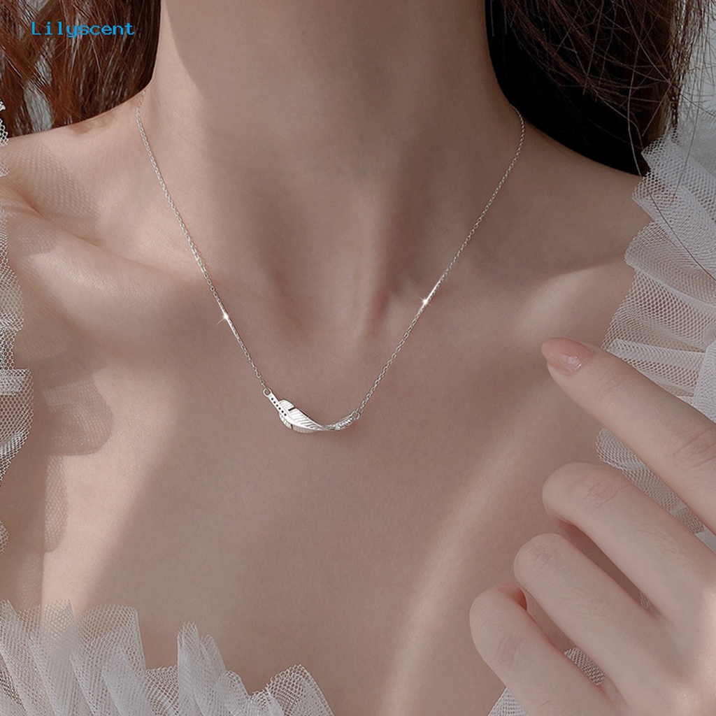 [LS] Fashion Kalung Berlian Imitasi Bulu Liontin Indah Kepribadian Shiny Neck Dekorasi Perhiasan Romantis Liontin Perempuan Kalung Untuk Pesta